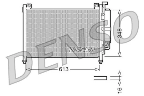 Конденсатор кондиціонера (з осушувачем) MAZDA 2 1.3-1.5 07.07-06.15 Denso DCN44002