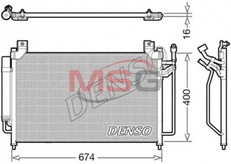 Конденсатор, система кондиціонування повітря Denso DCN44013