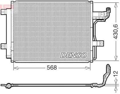 Конденсатор, система кондиціонування повітря Denso DCN44019