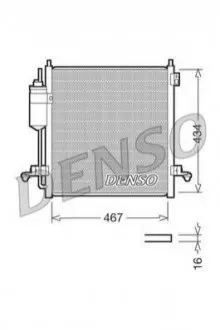 Конденсатор кондиціонера (з осушувачем) MITSUBISHI L200 / TRITON 2.5D 11.05-12.15 Denso DCN45001