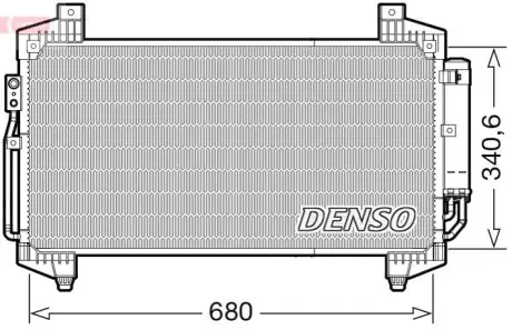 Конденсатор кондиціонера (з осушувачем) MITSUBISHI ECLIPSE CROSS 1.5/2.2D 10.17 Denso DCN45014