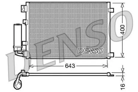 Радиатор кондиционера Denso DCN46002