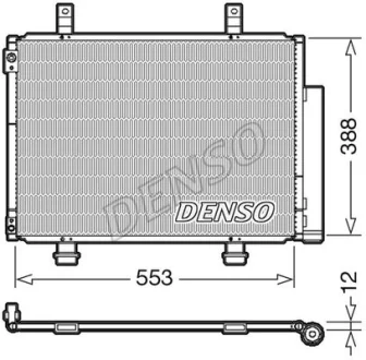 Конденсатор кондиціонера (з осушувачем) SUZUKI SWIFT IV 1.2-1.6 10.10-04.17 Denso DCN47007