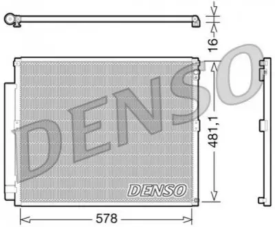 Конденсатор кондиціонера (з осушувачем) TOYOTA LAND CRUISER PRADO 3.0D/4.0 09.02-12.10 Denso DCN50017