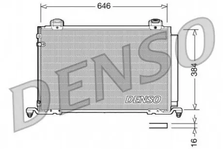 Конденсатор кондиціонера (з осушувачем) TOYOTA AVENSIS 1.6-2.4 01.03-11.08 Denso DCN50026