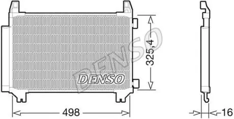Конденсатор кондиціонера (з осушувачем) TOYOTA YARIS 1.0/1.3/1.5H 12.10-06.20 Denso DCN50028