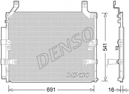 Конденсатор кондиціонера (з осушувачем) LEXUS LX 4.7 05.98-03.08 Denso DCN50032 Купити в Україні