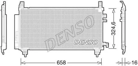 Конденсатор кондиціонера (з осушувачем) TOYOTA YARIS, YARIS / VIOS 1.0/1.3/1.8 09.05-10.13 Denso DCN50046