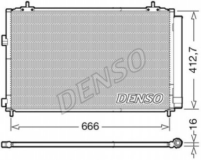 Конденсер кондиционера (с осушителем) DENSO DCN50059 (фото 1)