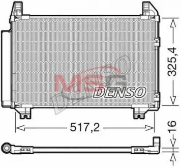 Конденсатор кондиціонера (з осушувачем) TOYOTA YARIS, YARIS / VIOS 1.0-1.8 03.03-04.13 Denso DCN50101