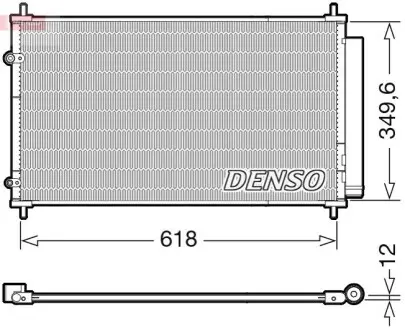 Конденсатор кондиціонера (з осушувачем) TOYOTA YARIS 1.5H 04.15-03.17 Denso DCN50117