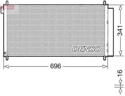 Конденсатор кондиціонера (з осушувачем) TOYOTA AURIS 2.0D 10.12-04.15 Denso DCN50121