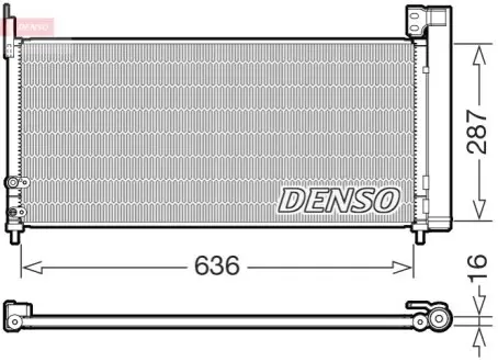 Конденсатор кондиционера (с осушителем) TOYOTA AURIS 1.8H 10.12-12.18 Denso DCN50122