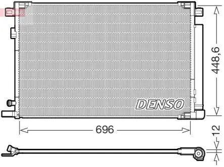 Конденсатор кондиціонера (з осушувачем) TOYOTA CAMRY, RAV 4 V 2.0-3.5 08.17 Denso DCN50128 Купити в Україні