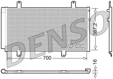 Конденсатор, система кондиціонування повітря Denso DCN51004 Купити в Україні