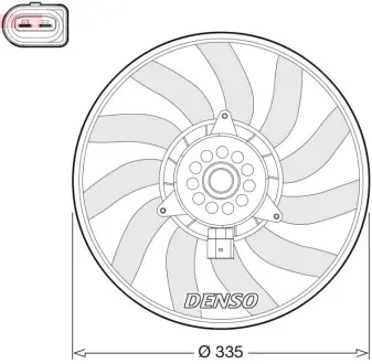 Вентилятор радіатора Прав AUDI A4 ALLROAD B8, A4 B8, A5, A6 ALLROAD C7, A6 C7, A7, Q3, Q5 1.4-3.2 06.07-10.18 Denso DER02008