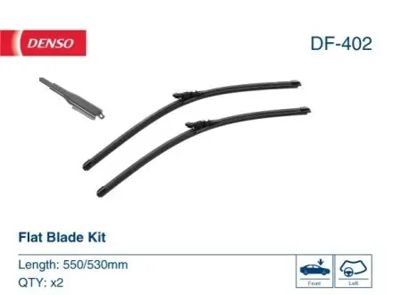 Щітка склоочисника безкаркасна передн 550/530мм AUDI TT FORD USA MUSTANG 08.06 Denso DF-402 Купити в Україні