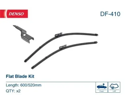 Щітка склоочисника безкаркасна передн 600/520мм AUDI A5, TT PORSCHE PANAMERA, PANAMERA SPORT TURISMO 07.14 Denso DF-410 Купити в Україні