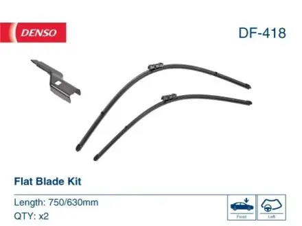 Щітка склоочисника безкаркасна передн 750/630мм DS DS 5 CITROEN DS5 11.11-12.18 Denso DF-418 Купити в Україні