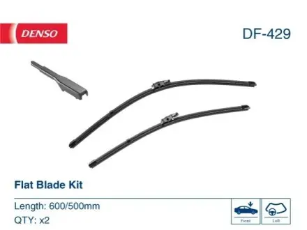 Щітка склоочисника безкаркасна передн 600/500мм BMW X2 (F39) 11.17-10.23 Denso DF-429 Купити в Україні