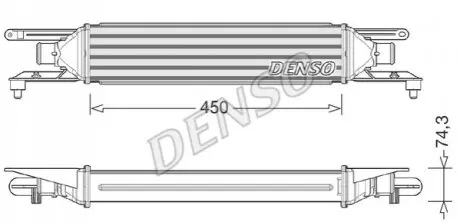 Інтеркулер ALFA ROMEO MITO FIAT GRANDE PUNTO, PUNTO, PUNTO EVO 1.3D/1.6D 10.05 Denso DIT01007