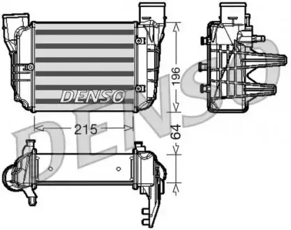 Інтеркулер AUDI A4 B6, A4 B7 SEAT EXEO, EXEO ST 1.8 11.00-05.10 Denso DIT02002