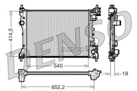 Радіатор двигуна ALFA ROMEO MITO FIAT DOBLO 1.4/1.4CNG 08.08-12.23 Denso DRM01005