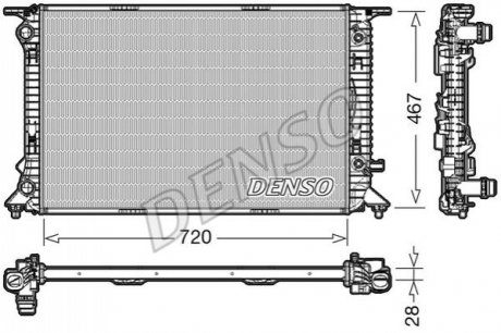 Радіатор охолодження двигуна DENSO DRM02021 (фото 1)