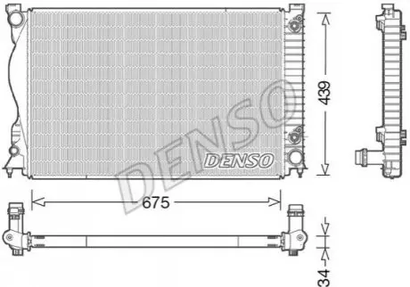 Радіатор, система охолодження двигуна Denso DRM02028