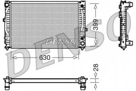 Радіатор, система охолодження двигуна Denso DRM02031