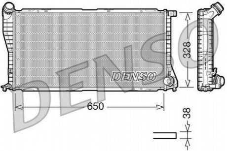 Радиатор, охлаждение двигателя DENSO DRM05002 (фото 1)