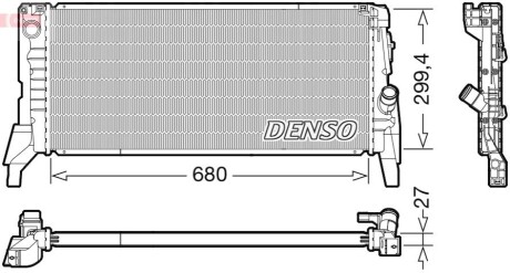 Радіатор двигуна DENSO DRM05119