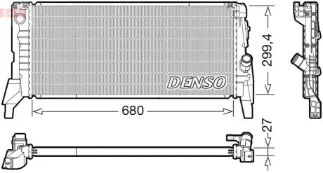 Радиатор двигателя Denso DRM05119