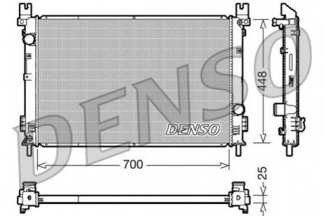 Радиатор, охлаждение двигателя DENSO DRM06001 (фото 1)