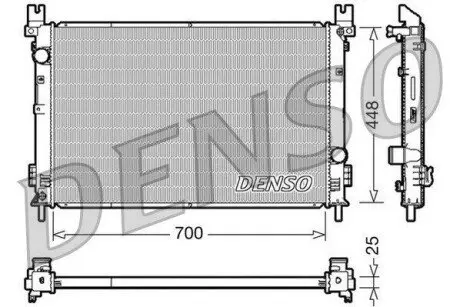 Радіатор двигуна (акпп/мкпп) CHRYSLER PACIFICA 3.5 08.03-12.06 Denso DRM06001