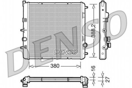 Радиатор DENSO DRM07003 (фото 1)