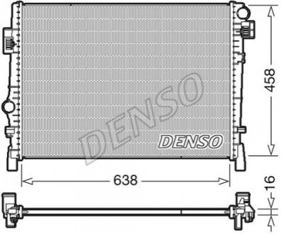 Радіатор двигуна, головний DENSO DRM09054