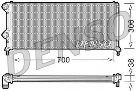 Радиатор, охлаждение двигателя DENSO DRM09060