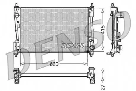 Радиатор, охлаждение двигателя Denso DRM09110
