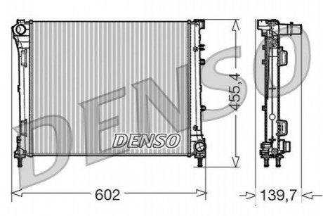 Радіатор, охолодження двигуна DENSO DRM09162