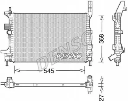 Радіатор, система охолодження двигуна Denso DRM10029