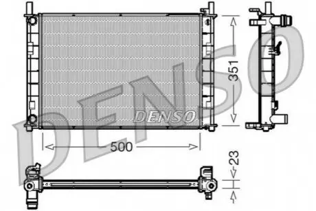 Радіатор, система охолодження двигуна Denso DRM10046