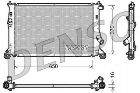 Радіатор, система охолодження двигуна Denso DRM10076