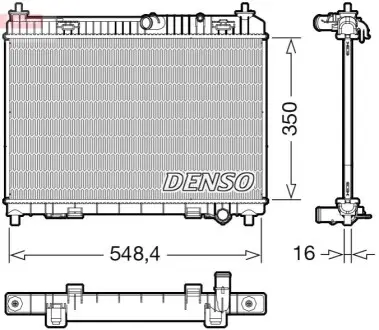 Радіатор, система охолодження двигуна Denso DRM10113