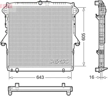 Радіатор двигуна (акпп/мкпп) FORD RANGER 2.2D/3.2D 04.11 Denso DRM10118