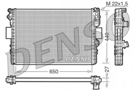 Радіатор двигуна (мкпп) IVECO DAILY III 2.8D 05.99-07.07 Denso DRM12002