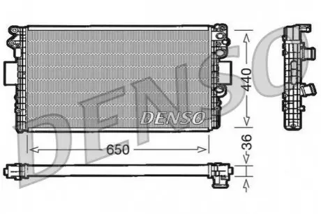 Радіатор, система охолодження двигуна Denso DRM12004