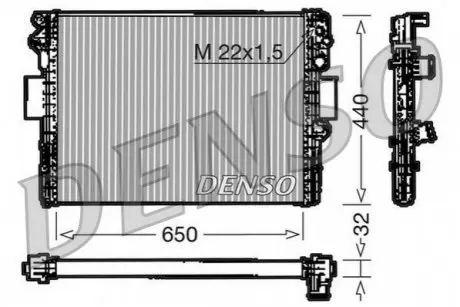 Радіатор двигуна IVECO DAILY III 2.8D 05.99-07.07 Denso DRM12005