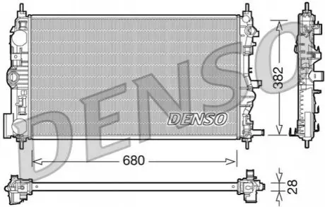 Радіатор, система охолодження двигуна Denso DRM15005