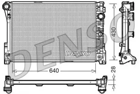 Радиатор, охлаждение двигателя Denso DRM17043